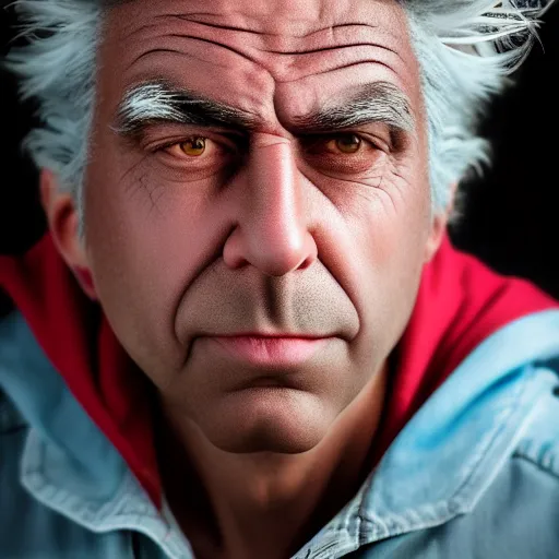 Image similar to rick sanchez closeup photograph dslr photorealistic, studio lighting, ektachrome, detailed, intricate, face detail, perfect face