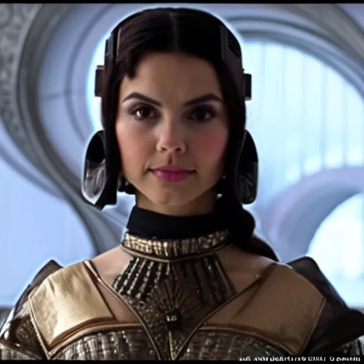 Image similar to victoria justice as princess padme in star wars episode 3, 8 k resolution, cinematic lighting, anatomically correct