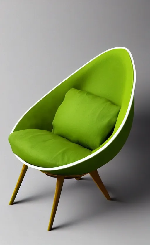 Image similar to an avocado chair, furniture concept photo!!, 8k!!,amazing quality!!