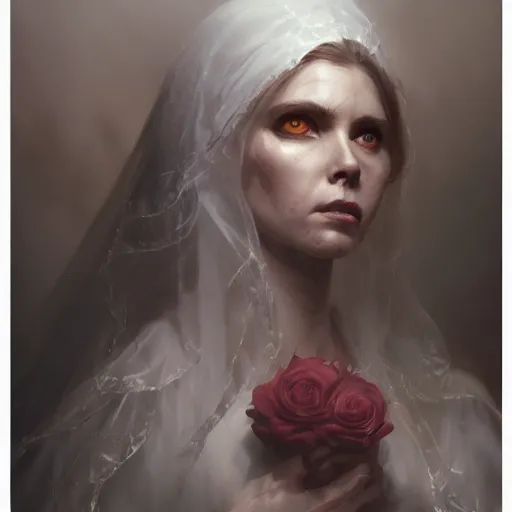 Prompt: my mommy is a satanic bride. detailed digital art by greg rutkowski, thomas kinkade and keith parkinson, artstation, cgsociety, 8 k, hd