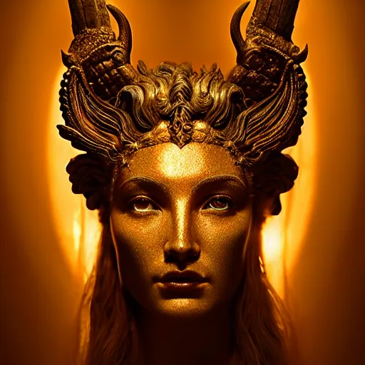 Image similar to majestic gracious regal deity artemis portrait, ancient greece, goddess of the hunt, the wilderness setting, atmospheric lighting, painted, intricate, volumetric lighting, beautiful, rich deep colours masterpiece, golden hour, sharp focus, ultra detailed, by leesha hannigan, ross tran, thierry doizon, kai carpenter, ignacio fernandez rios