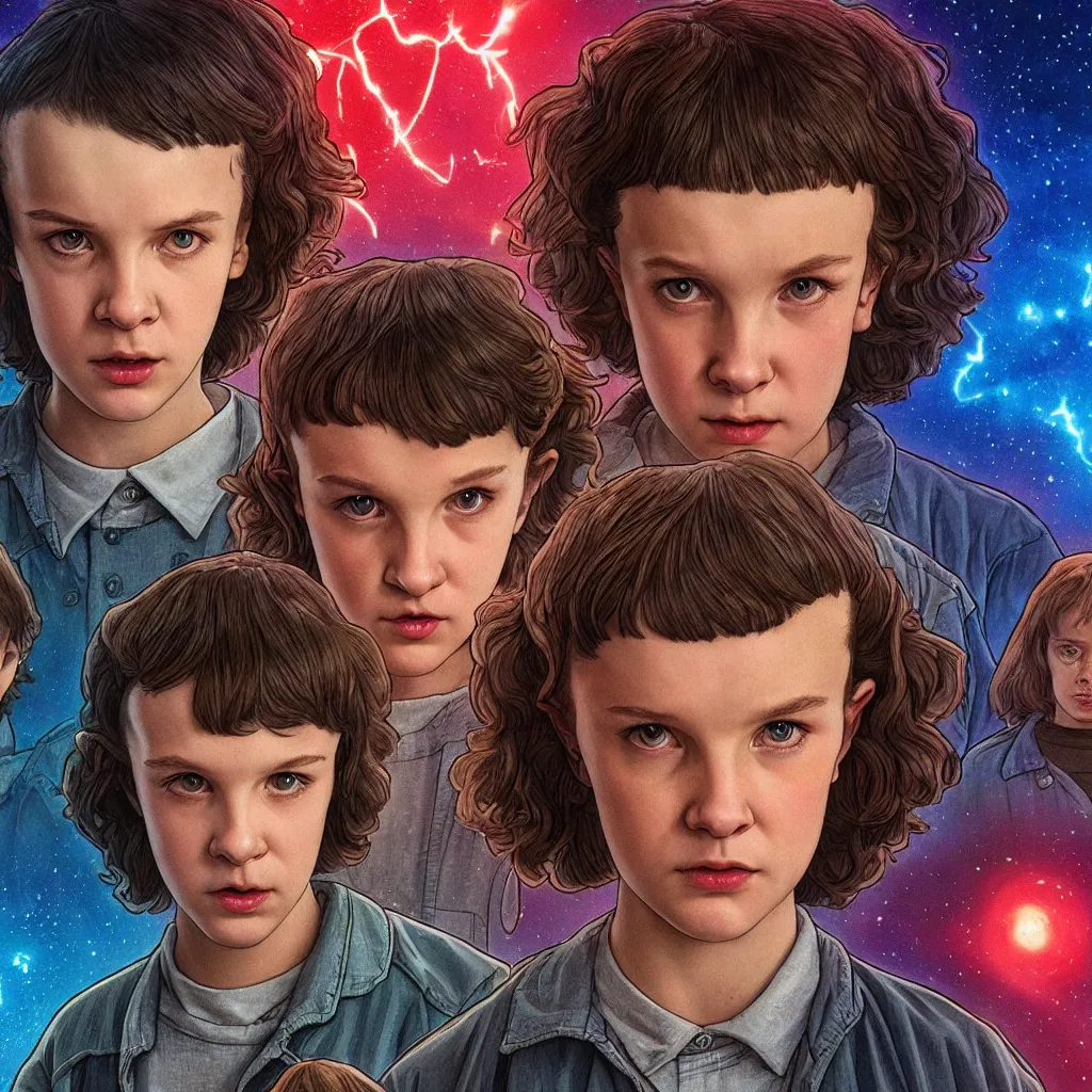 KREA - the rock in stranger things season 5 poster