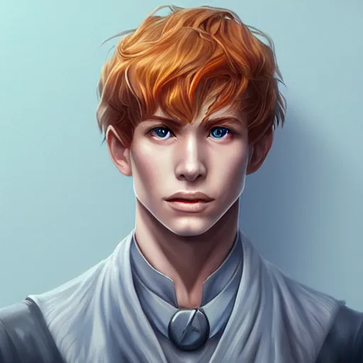 Prompt: a symmetrical portrait of kvothe by artgerm, digital art, unreal engine 5, trending on artstation, deviantart, pinterest, rule of thirds, 4 k uhd image