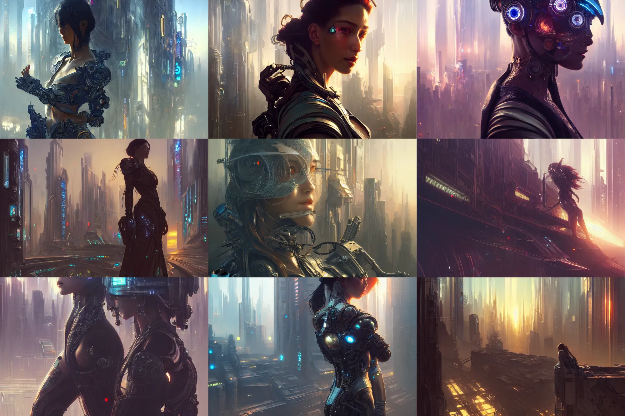 Prompt: ultra realistic beautiful cyberpunk city techno art, sci - fi, fantasy, intricate, elegant, highly detailed, digital painting, artstation, concept art, smooth, sharp focus, illustration, art by artgerm and greg rutkowski and alphonse mucha and xiaoguang sun