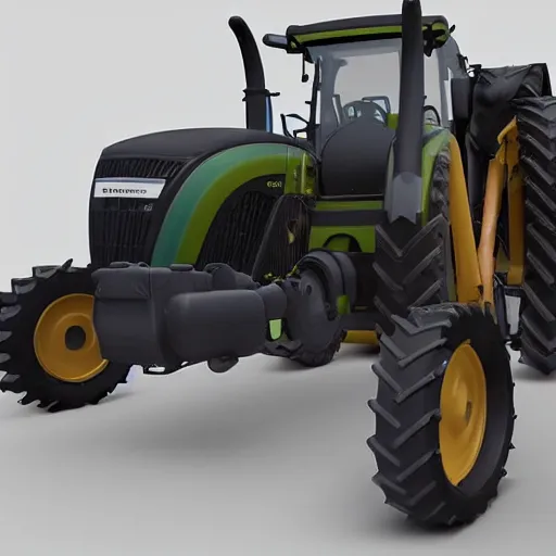 Prompt: kitbashing component of tractor, hard surface, hard surface, detailed, symmetric, unreal engine