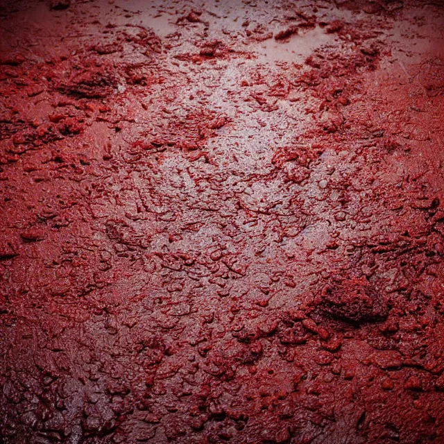 Prompt: bloody red mud, floor texture