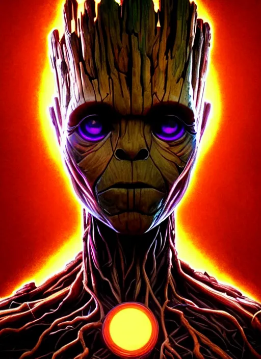 Prompt: symmetry!! portrait of groot from guardians of galaxy, sci - fi, tech wear, glowing lights!! intricate, elegant, highly detailed, digital painting, artstation, concept art, smooth, sharp focus, illustration, art by artgerm and greg rutkowski and alphonse mucha