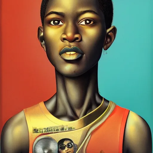 Image similar to Stockholm city portrait, black boy, Pixar style, by Tristan Eaton Stanley Artgerm and Tom Bagshaw.