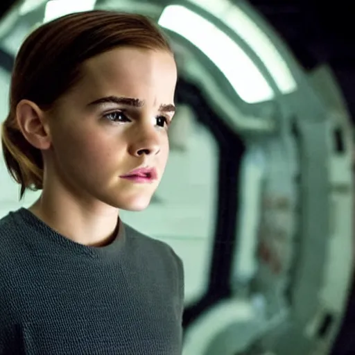 Image similar to still shot of interstellar featuring young emma watson