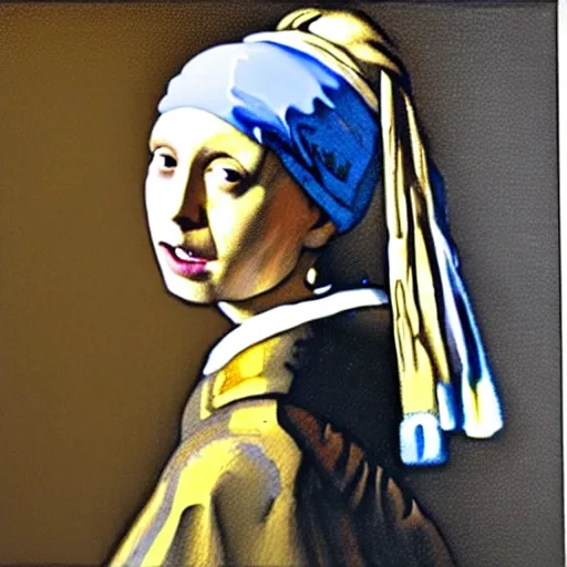 Prompt: painting of Elon Musk posed in the style of ‘Johannes Vermeer\'s girl with a pearl earring’ hyperrealistic, moody lighting, golden hour