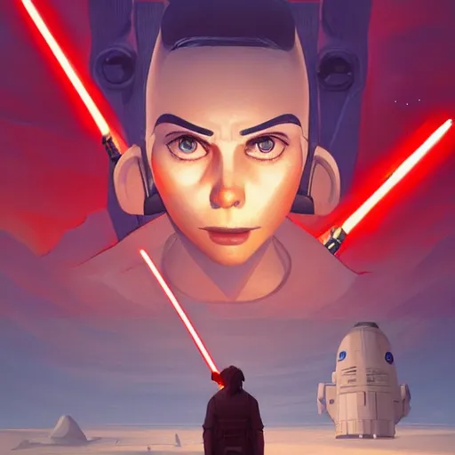 Image similar to face icon stylized minimalist star wars : episode v - the empire strikes back 1 9 8 0, loftis, cory behance hd by jesper ejsing, by rhads, makoto shinkai and lois van baarle, ilya kuvshinov, rossdraws global illumination