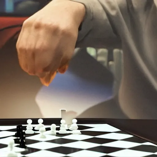 Image similar to photo of elon musk playing 4 d chess, 4 k