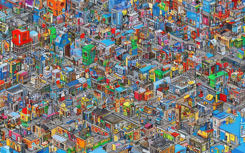 Image similar to plastic toy city potemkin fantastical cityscape, eboy pixel art, award winning digital art