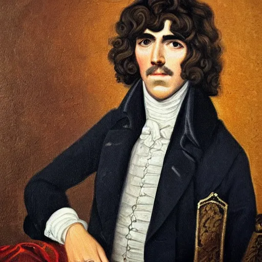 Image similar to regency era painting of a young george harrison