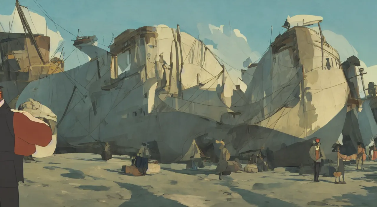 Image similar to ernest shackleton in cuba, 1 9 0 0, genndy tartakovsky, atey ghailan, goro fujita, studio ghibli, rim light, morning lighting, clear focus, very coherent