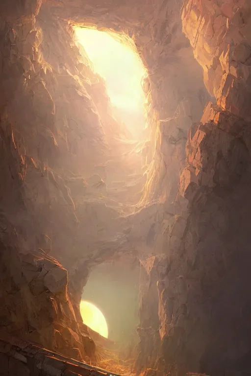 Prompt: a portal to another dimension made of white smoke in the middle of a design lounge crossed by the rays of the setting sun, marc simonetti