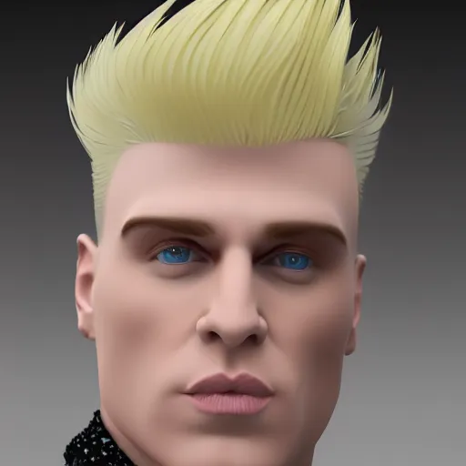 Prompt: vanilla ice but his hair is made out of ice cream vanilla ice cream his hair is completely made out of vanilla vanilla ice cream, realistic, hyperrealistic, ultra realistic, real, real world, highly detailed, very detailed, extremely detailed, intricate details, 8 k resolution, hd quality