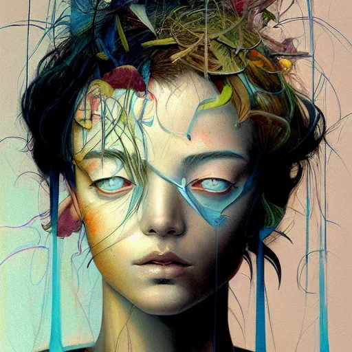 Image similar to citizen portrait soft light painted by james jean and dave mckean and erik jones, inspired by perfect blueanime, smooth face feature, intricate oil painting, high detail illustration, sharp high detail, manga and anime 1 9 9 9