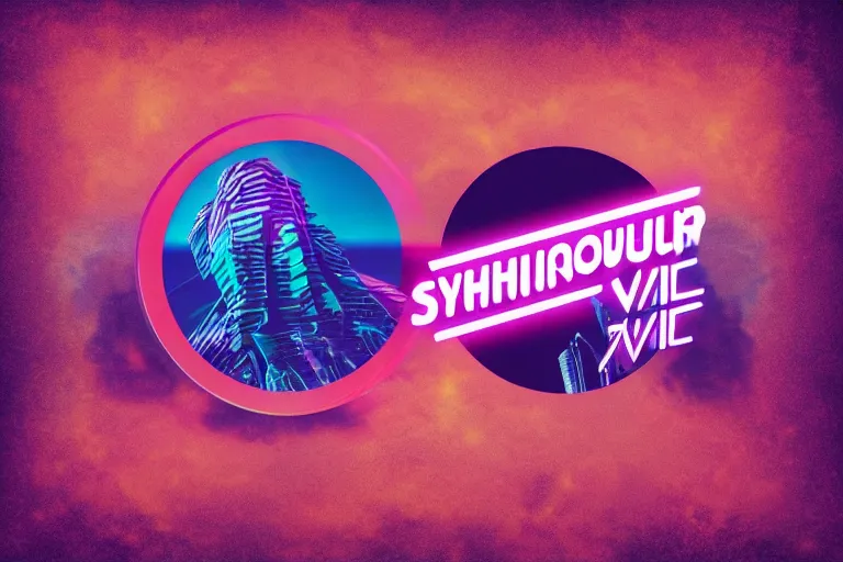 Image similar to synthwave belong logo social album cover