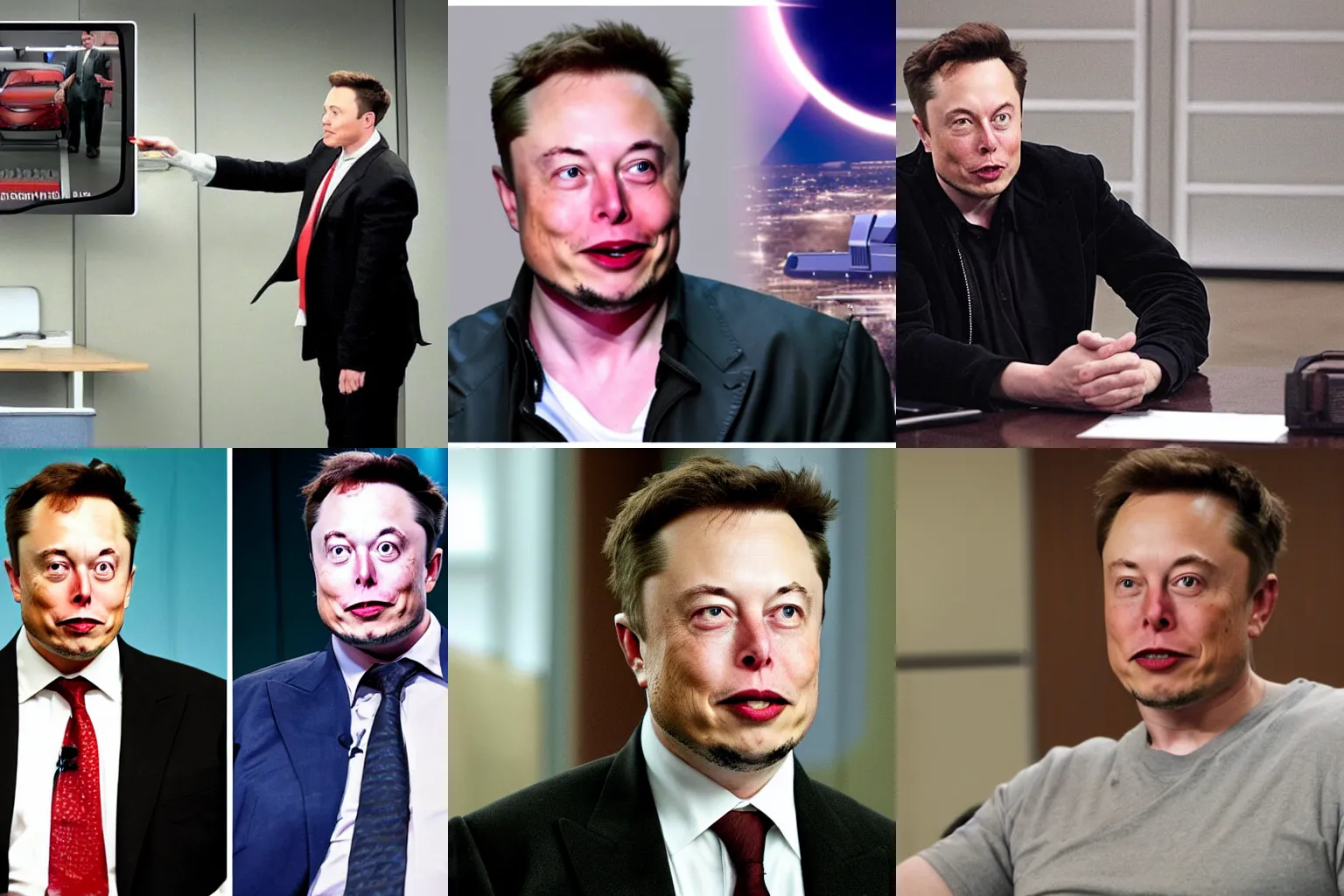 Prompt: elon musk as dwight from the office tv series