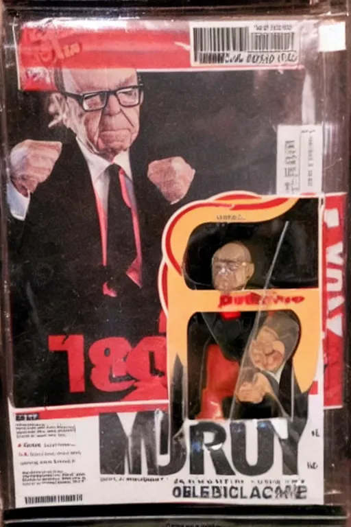 Image similar to rupert murdoch as a 1 9 8 0 s wrestling action figure