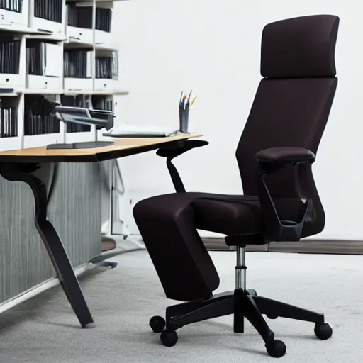 Image similar to an ergonomic office chair that looks like a human some and ribcage