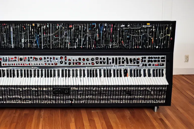 Image similar to a modular synthesizer by ralph steadman