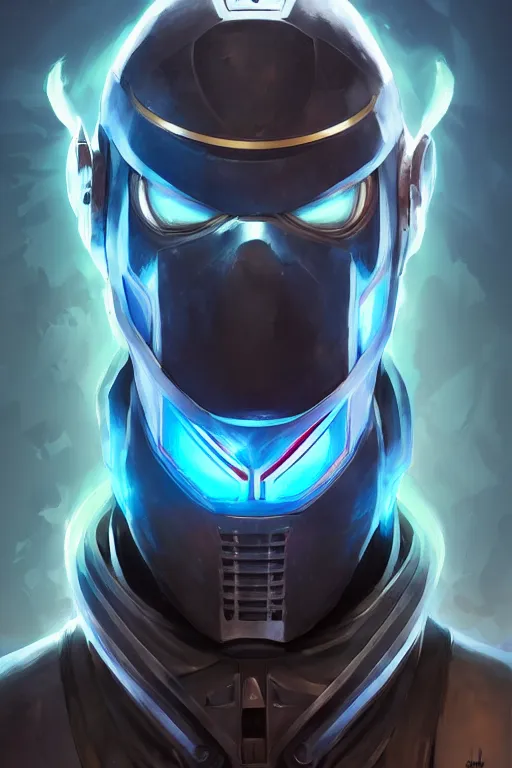 Image similar to epic mask helmet robot ninja portrait stylized as fornite style game design fanart by concept artist gervasio canda, behance hd by jesper ejsing, by rhads, makoto shinkai and lois van baarle, ilya kuvshinov, rossdraws global illumination radiating a glowing aura global illumination ray tracing hdr render in unreal engine 5