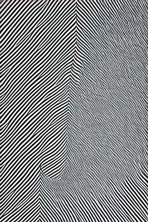 Image similar to godzilla by bridget riley, op art,