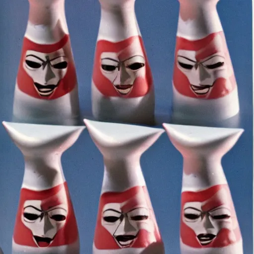 Image similar to polymer clay coneheads rioting in new york, detailed facial expressions, 1 9 8 0 s aesthetic