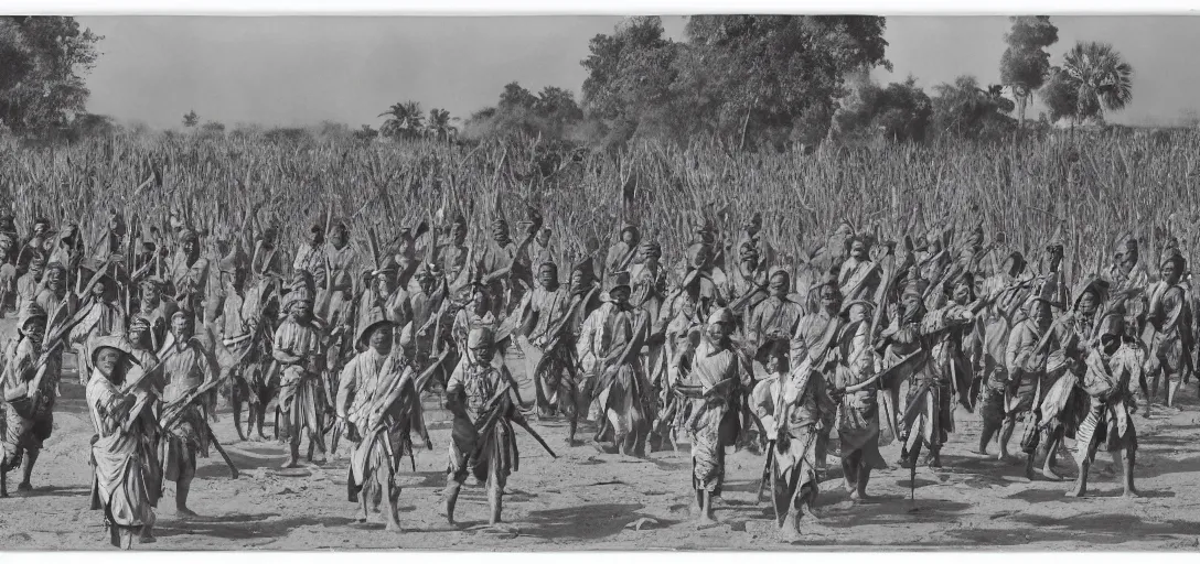 Prompt: tai and khmer war, black and white photo, historic, realistic, highly detailed, 1 2 0 0 s,