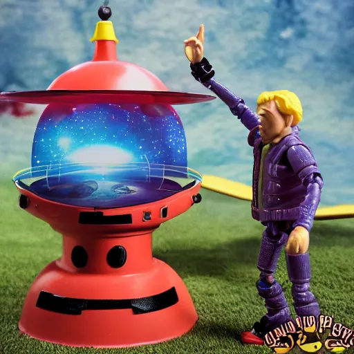 Image similar to ufo abduction playset action figure 9 0's, realistic, high detail,