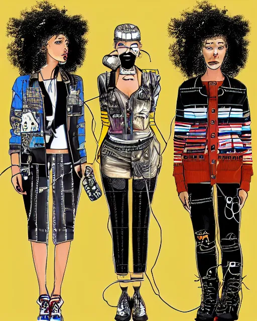 Image similar to cypherpunk fashion illustration