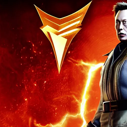 Image similar to Elon Musk as a character in Mortal Kombat videogame, highly detailed, high quality, HD, 4k, 8k, Canon 300mm, professional photographer, 40mp, lifelike, top-rated, award winning, realistic, sharp, no blur, edited, corrected, trending