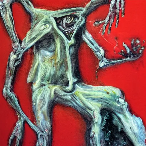 Prompt: Florida man by Francis Bacon, painting, body horror, biopunk