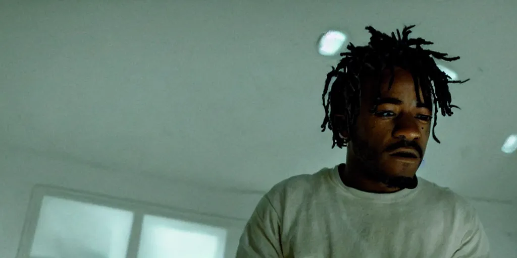 Image similar to cinematic movie still of lil uzi vert in interstellar ( 2 0 1 4 ), award - winning, volumetric lighting, photograph, ambient, high resolution, detailed, perfect