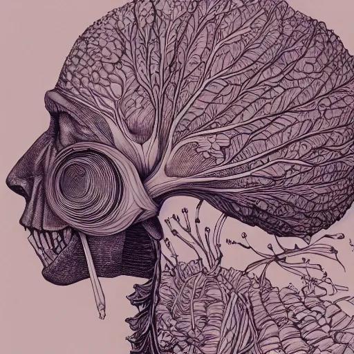 Image similar to the anatomy of a head of lettuce, an ultrafine detailed painting by james jean, intricate linework, full color, studio ghibli, behance contest winner, vanitas, angular, altermodern, unreal engine