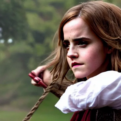 Image similar to emma watson as hermione granger falling under a love spell