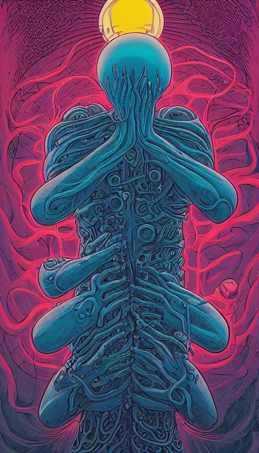 Image similar to The mindflayer, italian futurism, Dan Mumford, Josan Gonzalez