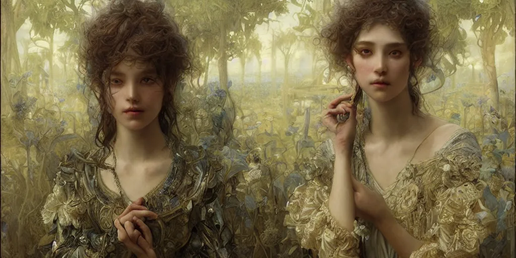 Image similar to masterpiece veracious pertinence salve Reginae, masterpiece by Edgar Maxence and Ross Tran and Michael Whelan artistic, intricate drawing, realistic fantasy, extremely detailed and beautiful aesthetic face, establishing shot, 8k resolution, dramatic lighting,