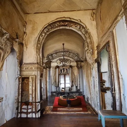 Image similar to sans inside of his castle, interior view