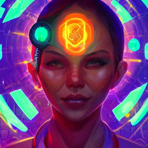 Image similar to skill magic geek inside matrix deepdream radiating a glowing aura stuff loot legends stylized digital illustration video game icon artstation lois van baarle, ilya kuvshinov, rossdraws,