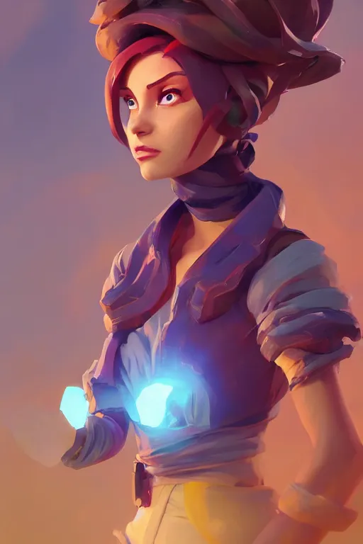 Image similar to epic lady portrait stylized as fornite style game design fanart by concept artist gervasio canda, behance hd by jesper ejsing, by rhads, makoto shinkai and lois van baarle, ilya kuvshinov, rossdraws radiating a glowing aura global illumination ray tracing hdr render in unreal engine 5