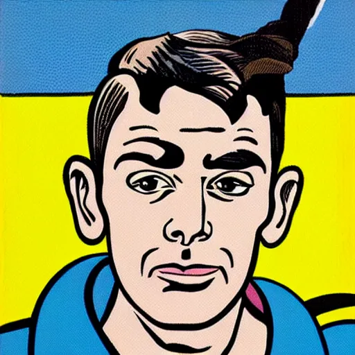 Prompt: portrait of a Vulcan mechanic, painted by Roy Lichtenstein