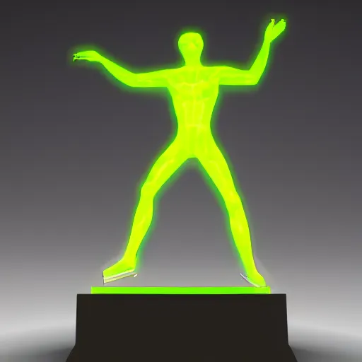 Prompt: a 3 d render of a neon ring around the statue of david statue, in the style of michelangelo