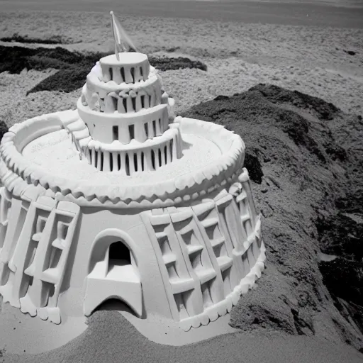 Image similar to the White House as a sand castle