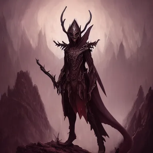 Prompt: dark fantasy concept of elven tree elf god, with dark steel and eldritch wood armor on a mountain, cinematic, dynamic lighting, photorealistic, ultra detailed, trending on art station, stunning visuals, creative, hyper detailed