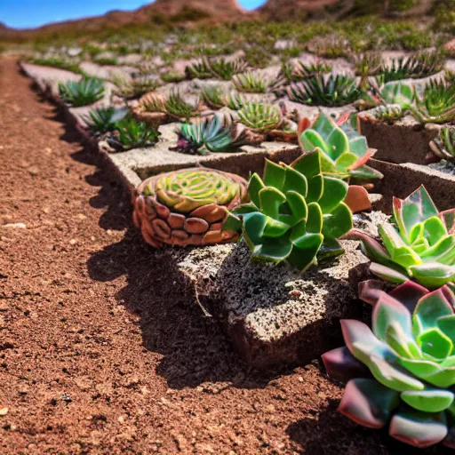 Prompt: A photo of a succulent desert