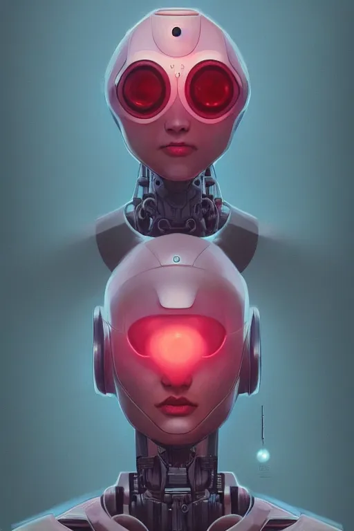 Image similar to portrait of a teen robot mother, dystopian, sci-fi, digital painting, artstation, concept art, smooth, sharp focus, illustration, chiaroscuro lighting, incredible art by Stanley Artgerm Lau and simon stalenhag