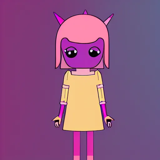 Prompt: Princess Bubblegum from Adventure Time, high details, synthwave, sharp, illustration, 8k, colorful